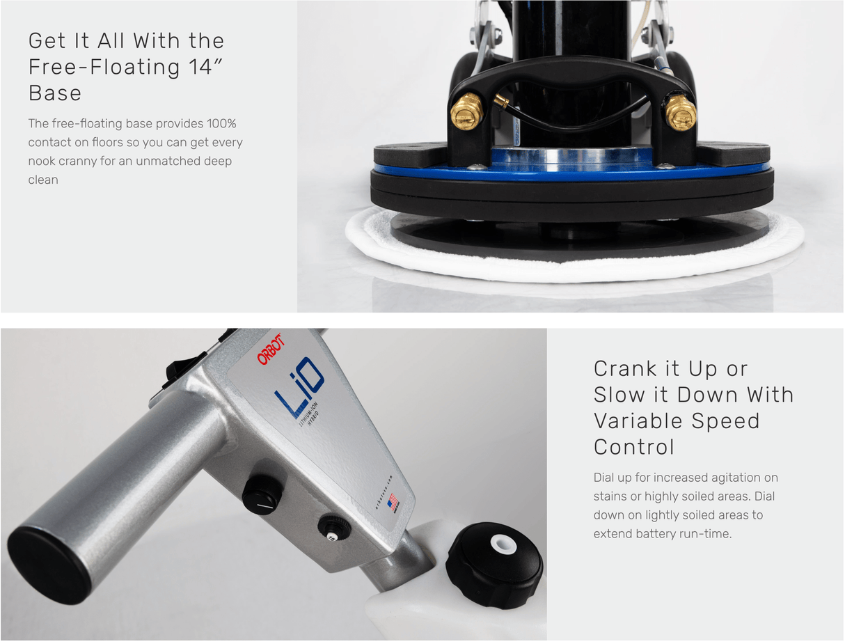 14" Orbot Lio Cordless Hybrid Orbital Machine TMF Store